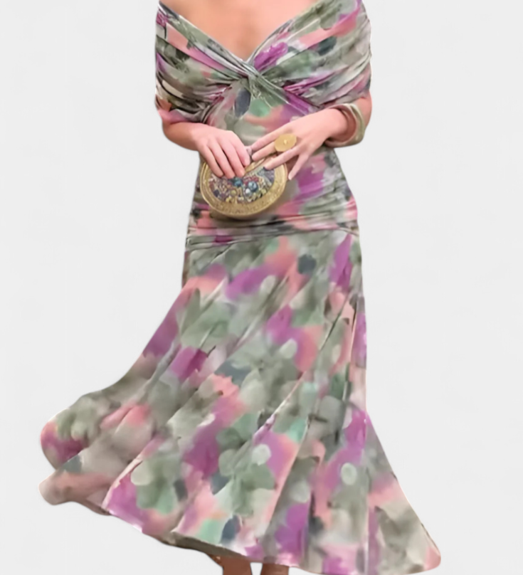 Luana - Elegantní šaty s V-výstřihem