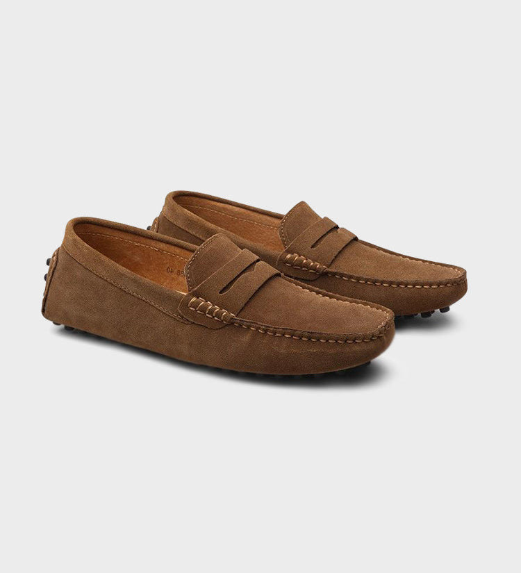Semišové lodní loafers