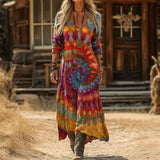 Maria - Vintage-Inspired Dlouhé Rukávy Casual Šaty