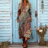 Maria - Vintage-Inspired Long Sleeve Casual Dress