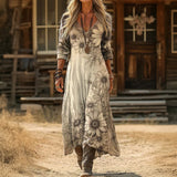 Maria - Vintage-Inspired Long Sleeve Casual Dress