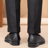 La Roche Suede Penny Loafers in Contrast