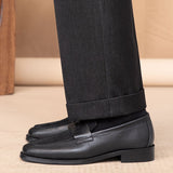 La Roche Suede Penny Loafers in Contrast
