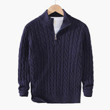 TAEBAEK Zipped Cable Sweater