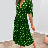 Mónica - Elegantní Puntíkované Šaty
