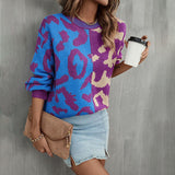 Ležérní svetr s leopardím vzorem
