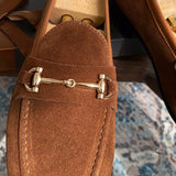 Harry Suede Loafers with Horsebit Detail