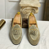 Monte-Carlo Suede Loafers with Pompom - Nautical Style