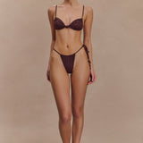 Rosmunda Ruffled Bikini - Chocolate Color