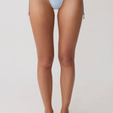 Světle modré bikini kalhotky Blossom s bočním vázáním