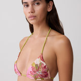 Camillea Klasický květinový trojúhelníkový bikini top