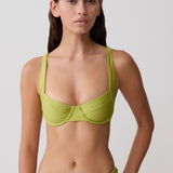 Abra Thin Support Bikini Top - Green