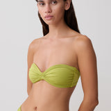 Zelený bezramínkový bikini Briar