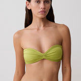 Zelený bezramínkový bikini Briar