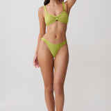 Zelený bezramínkový bikini Briar