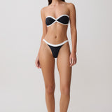 Isla Brazilské Bikini Kalhotky - Černá a Bílá