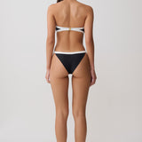 Isla Brazilské Bikini Kalhotky - Černá a Bílá