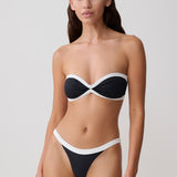 Isla Brazilské Bikini Kalhotky - Černá a Bílá