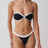 Bezramínkový bikiny set BRIAR - Černá a Bílá