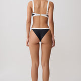 Isla Brazilské Bikini Kalhotky - Černá a Bílá