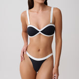 Bezramínkový bikiny set BRIAR - Černá a Bílá
