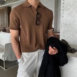 GIMCHEON Pletené Polo Tričko