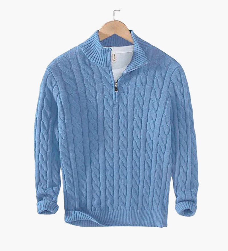 TAEBAEK Zipped Cable Sweater