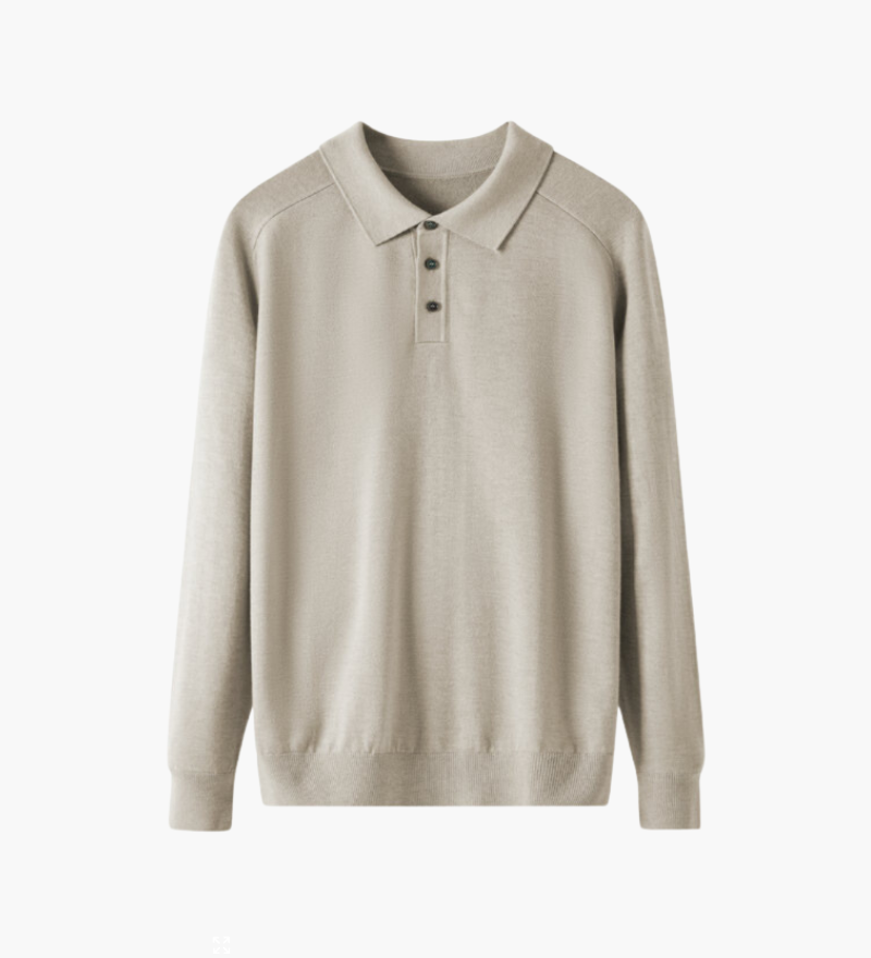 100% Prémiová Vlněná Polo Košile