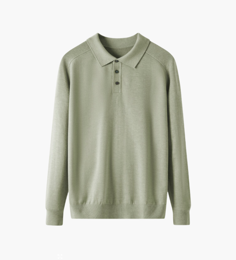 100% Prémiová Vlněná Polo Košile