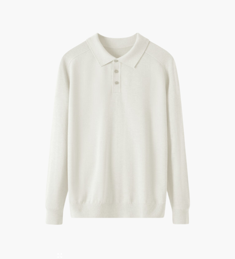 100% Prémiová Vlněná Polo Košile