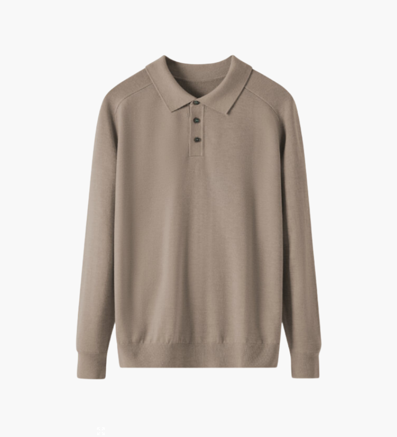 100% Prémiová Vlněná Polo Košile