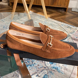 Harry Suede Loafers with Horsebit Detail
