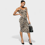 Leopard Print - Formfitting Sexy Dress