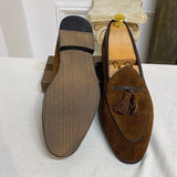 Monte-Carlo Suede Loafers with Pompom - Nautical Style