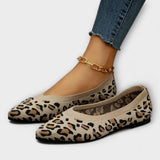 Paula - Leopardí vzorované krajkové slip-on boty