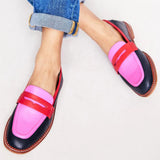Lunessa - Mokasíny s barevným detailem