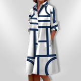 Helena - Geometric Midi Dress