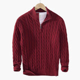 TAEBAEK Zipped Cable Sweater