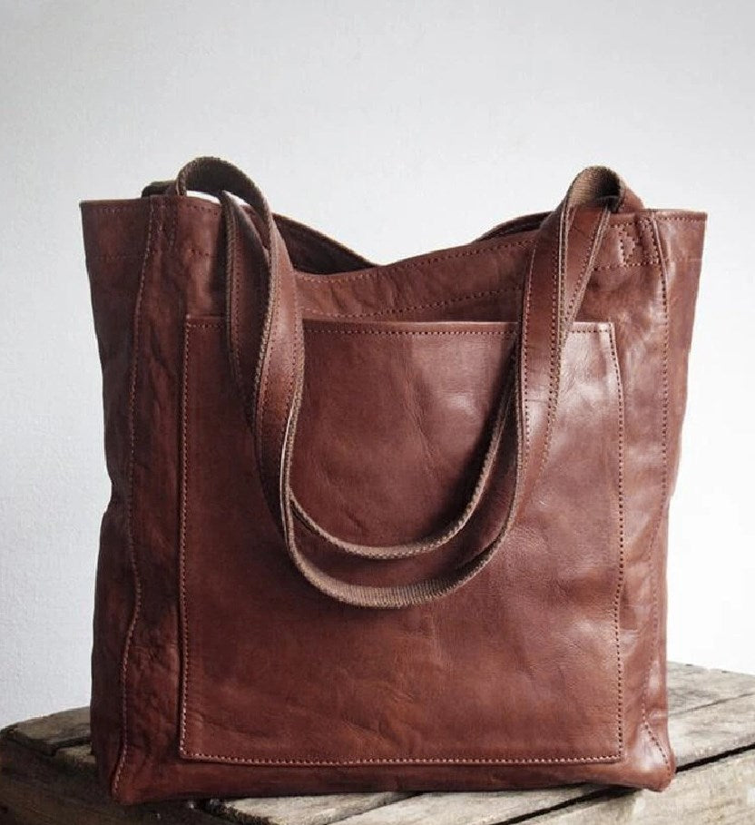 Elle - Elegantní kožená kabelka přes rameno