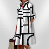 Helena - Geometric Midi Dress