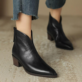 Camila - Elegantní kotníkové boty s nízkým podpatkem
