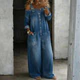 Florença - Denim Overall s Odkrytými Rameny