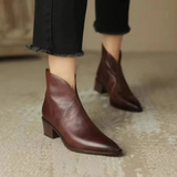Camila - Elegantní kotníkové boty s nízkým podpatkem