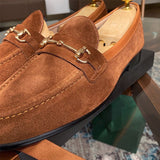 Harry Suede Loafers with Horsebit Detail