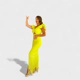 Lúcia - Neonové flamenco šaty" can be rewritten as "Lúcia - Neon Flamenco Dress.