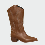 Kůže cowboyské boty v západním stylu