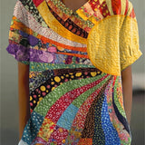 Mel - Patchwork Sunburst Shirt