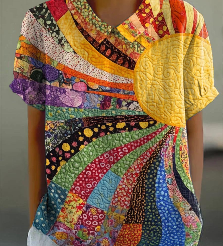 Mel - Patchwork Sunburst Shirt