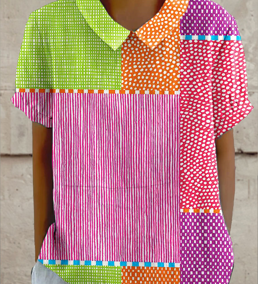 Zara - Patchwork Barevná Košile