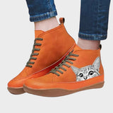 Kitty - Kožené boty pro fanoušky koček